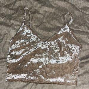 Forever 21 Velvet Cropped Tank
